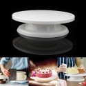 Plastic Cake Turntable Non-slipping Bottom Rotating Revolving Decorating Stand Platform for 10 inch Cake Mould Sugarcraft Tools Baking Supplier