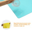 Silicone Baking Mat Dough Pad with Measurement Bake Pad Rolling Mat Non stick Reusable Cooking Tools for Bake Pizza Bread Cake Pastry