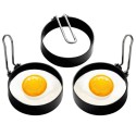 Egg Ring Round Egg Cooker Rings For Cooking Stainless Steel Non Stick Metal Circle Shaper Mold Household Kitchen Cooking Tool for Fried Egg McMuffin Sandwiches Egg Maker Molds