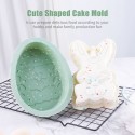 Easter Egg Mold Cake Mold Easter Silicone Mold Fondant Cake Chocolate Pudding Jelly Mould Baking Tool for Home Easter Party