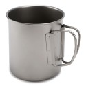 Ultralight Titanium Cup Outdoor Portable Mug Camping Picnic Water Cup with Foldable Handle 300ml / 400ml / 450ml / 750ml