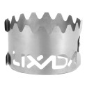 Lixada Portable Outdoor 2-in-1 Ultralight Titanium Alcohol Stove Rack Windscreen Camping Hiking Backpacking