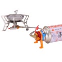 Gas Tank Converter with Support Auto-off Long Gas Cylinder Adapter Outdoor Camping Stove Connector