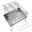 Outdoor Stainless Steel Grill Portable Barbecue Grid BBQ Grill Charcoal Grill for Outdoor Camping Picnic Home Park