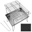 Outdoor Stainless Steel Grill Portable Barbecue Grid BBQ Grill Charcoal Grill for Outdoor Camping Picnic Home Park