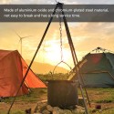 Outdoor Fire Pit Tripod Portable Length Adjustable for Campfire Camping Cooking Outdoor Cooking Equipment with Adjustable Chains for Hanging Cookware with Storage Bag