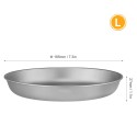 Lightweight Titanium Plate Dinner Fruit Plate Pan Food Container for Outdoor Camping Hiking Backpacking Picnic BBQ