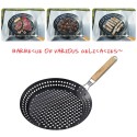 Outdoor Folding Round Barbecue Tray Ovenware Picnic BBQ Non-stick Frying Pan Round Baking Pan Holes Grill Tray Plate