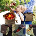 Collapsible Easy Looping Belt Bag Water-repellent Fruit Picking Bag Food Belt Pouch Tool Belt Bag for Hiking Camping Fishing Gardening Mountaineering