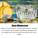 Camping Stove Windscreen Stainless Steel Burner Windshield with Storage Bag for CB-JCB/SOTO ST-310/SOTO ST-330/TRB250