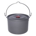 4.2L Camping Hanging Pot Alumina Oxide Cooking Pot for Outdoor Backpacking Fishing Hiking