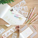 Multi-functional Drawing Stencils Straight & Wavy Lines Rulers Hollow Out Design PP Templates Reusable for Children Students DIY Painting Craft Scrapbooking Journal Photo Album Card Making