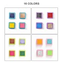 16 Colors Rainbow Ink Pad Finger Paint Cute Ink Pad for Rubber Stamps Seals DIY Scrapbooking Paper Journal Decoration Gift Card Making