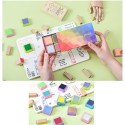 16 Colors Rainbow Ink Pad Finger Paint Cute Ink Pad for Rubber Stamps Seals DIY Scrapbooking Paper Journal Decoration Gift Card Making