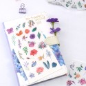 Flower Plants Sticker Self-Adhesive Decoration Stickers Washi Japanese Sticker 6 Sheets/Pack for DIY Decoration Journals Scrapbooks Diary Photo Album