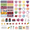 Cherry Love Cartoon Sticker Self-Adhesive Decoration Sticker Waterproof Tear Resistant for DIY Journal Album Diary Scrapbook