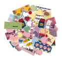 Cherry Love Cartoon Sticker Self-Adhesive Decoration Sticker Waterproof Tear Resistant for DIY Journal Album Diary Scrapbook