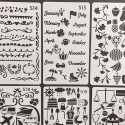 36pcs Children Drawing Stencils Kit PET Material Reusable Painting Template Birthday Gift for DIY Craft Journal Notebook Diary Scrapbooking Card Decoration Wood Burner Pen Tool, 7.0 * 4.0in