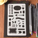 36pcs Children Drawing Stencils Kit PET Material Reusable Painting Template Birthday Gift for DIY Craft Journal Notebook Diary Scrapbooking Card Decoration Wood Burner Pen Tool, 7.0 * 4.0in