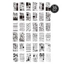 36pcs Children Drawing Stencils Kit PET Material Reusable Painting Template Birthday Gift for DIY Craft Journal Notebook Diary Scrapbooking Card Decoration Wood Burner Pen Tool, 7.0 * 4.0in