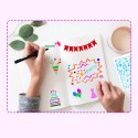 36pcs Children Drawing Stencils Kit PET Material Reusable Painting Template Birthday Gift for DIY Craft Journal Notebook Diary Scrapbooking Card Decoration Wood Burner Pen Tool, 7.0 * 4.0in