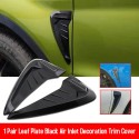 1Pair universal Leaf Plate Air Inlet Decoration Trim Cover Side Fender Car Styling