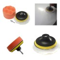 5PCS Large Diameter 4In Sponge Disc Automobile Furniture Polishing Waxing Suit