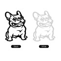 Bulldog Dog Car Sticker Reflective Car Adhesive Tape Styling Decoration