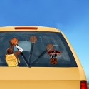 Rear Wiper Decal ''Shoot at the Basket'' Wiper Vinyl Decals for Rear Window, Back Wiper Blade Decal Car Auto Body Sticker Decoration