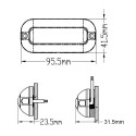 27LED Underwater Boat Lights Stainless Steel Pontoon Marine Transom Lights for Swiming Driving Fishing, Waterproof IP68 Lamp