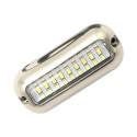 27LED Underwater Boat Lights Stainless Steel Pontoon Marine Transom Lights for Swiming Driving Fishing, Waterproof IP68 Lamp