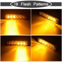 6PCS Yellow Hazard Beacon 6 Strobe LED Lights Emergency Flashing Side Marker Light Bars Warning Signal Towing Truck Flashing Lamp