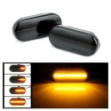 Dynamic LED Side Indicator Black Smoke Turn Signal Replcement for FORD/SEAT/SKODA/VW/LUXFACTORY