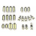 23pcs Super Bright Canbus LED Bulbs 5050 SMD LED Lights Bulb Car Interior Light Dome Light LED MAP Light Door Light Trunk License Plate Lamp Bulb