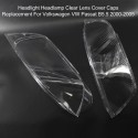 Headlight Headlamp Clear Lens Cover Caps Replacement For Volkswagen VW Passat B5.5