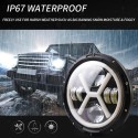 1PCS 7in Round LED Projector Headlight X-Type Hi/Lo Beam Super Bright Headlamp Replacement for Jeep Wrangler JK JKU CJ LJ TJ Hummer H1 H2