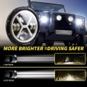 1PCS 7in Round LED Projector Headlight X-Type Hi/Lo Beam Super Bright Headlamp Replacement for Jeep Wrangler JK JKU CJ LJ TJ Hummer H1 H2