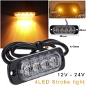 4LED Strobe Light Emergency Flashing Side Marker Light Bar Warning Signal Towing Truck Flashing Lamp