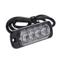 4LED Strobe Light Emergency Flashing Side Marker Light Bar Warning Signal Towing Truck Flashing Lamp