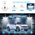 LED Garage Lights- Dimmable Garage Light Ceiling, 6000LM 6500K E27/B22 LED Garage Ceiling Lights with 4 Adjustable Panels for Garages, Workshop,indoor, outdoor, workshop and warehouse, full Area