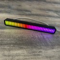 32 Bit RGB Sound Field Pickup Ambient Light Voice Activated Pickup Rhythm Light Sound Reactive LED Light Bar Colorful Fashionable BT Control Lamp Bar for Car Home Office Decoration