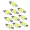 10Pcs Festoon 36mm C5W  COB LED White Interior SMD Bulb Car Light Source Dome Reading Lamp