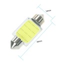 10Pcs Festoon 36mm C5W  COB LED White Interior SMD Bulb Car Light Source Dome Reading Lamp