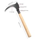 High manganese steel double chopping sickle long handle lawn mower multifunctional mountain fishing outdoor agricultural tool for cutting trees and hatchet High-strength steel cutting and cutting dual-purpose double chopping sickle + 50 cm steel pipe