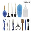 14PCS Garden Planting Tool Set Bonsai Succulent Transplanting Miniature Fairy Mini Garden Planting Gardening Hand Tools for Home Office Garden