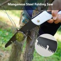 10 Inch Folding Saw with Hard Teeth Ergonomic Handles Extra Long Blade Hand Saw Wood Cutting Saw Wood Woodworking Tools for Garden Plants Fruit Christmas Tree