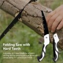 10 Inch Folding Saw with Hard Teeth Ergonomic Handles Extra Long Blade Hand Saw Wood Cutting Saw Wood Woodworking Tools for Garden Plants Fruit Christmas Tree