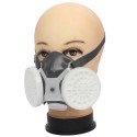 Reusable Half Facepiece Respirator Dustproof Face Cover with Replaceable and Reusable Filter Cotton for Painting Decorating