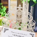 20Pcs Pearl Paper Laser Cut Wedding Invitation Cards Greeting Card Kits Event Party Supplies with Blank Inner Sheet