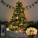 Fairy Lights 393in 100 LEDs String Lights USB IP65 Waterproof Warm White for Xmas,Wedding,Indoor/Outdoor-Silver Wire